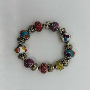 Y2K Charm Bracelet – Multicolor Enamel Bead